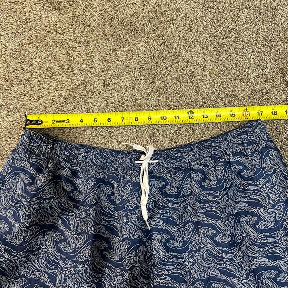 1901 Men's Blue Estate White Waves Swim Shorts Size XL - Picture 7 of 9